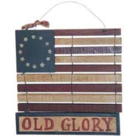 Patriotic Decor 21512-Mini Old Glory Wood Flag