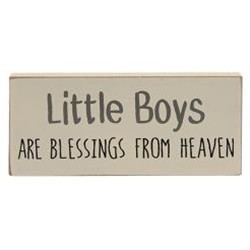 34436 Farmhouse Little boys are blessings from heaven wood block