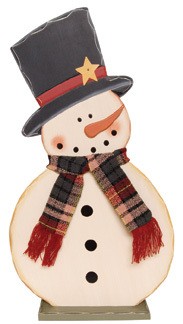Snowman Decor G34799-Snowman With Scarf on Base Snowman Decor G34799-Snowman With Scarf on Base