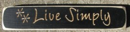 G9006-Live Simply Engraved Wood Block 