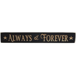  G9015 - Always & Forever wood engraved sign 