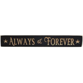 G9015 - Always & Forever wood engraved sign   G9015 - Always & Forever wood engraved sign