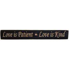 G9017 Love is Patient * Love is Kind engraved wood block 