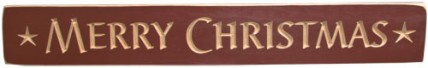 G9049 - Merry Christmas Engraved wood block G9049 - Merry Christmas Engraved wood block