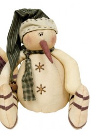 GC11170H - Snowman with cap and jingle bell on the end 
