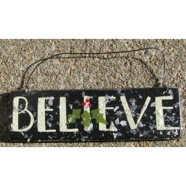 GH5166B - Believe wood sign GH5166B - Believe wood sign