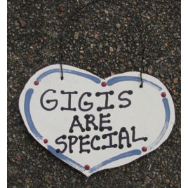 Gigis Are Special Wood Small Heart 