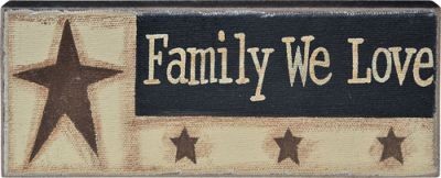 GJHA055a - Family We Love Wood Block Sign GJHA055a - Family We Love Wood Block Sign
