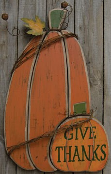Give Thanks Pumpkin wood Primitive Sign GJHF6780   Give Thanks Pumpkin wood Primitive Sign GJHF6780