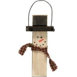 GJHX9077A Antiqued Snowman Ornament w/Bow