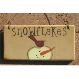 gr115s - Snowflakes snowman with cardinal Wood Hanging Sign gr115s - Snowflakes snowman with cardinal Wood Hanging Sign