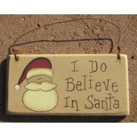 gr116bs - I do believe in Santa wood sign 