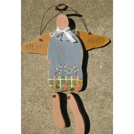 Wood HERBS-Fresh Herb Angel  