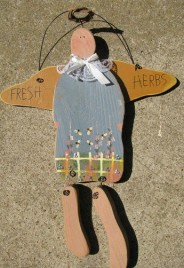 Wood HERBS-Fresh Herb Angel  
