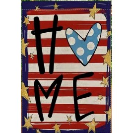 7XM1252XK7 American HOME Patriotic Garden Flag double sided