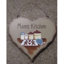 HP13 -Mom's Kitchen wood heart 