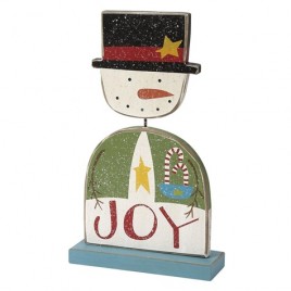 HW4480 - Joy Standing Wood Snowman HW4480 - Joy Standing Wood Snowman