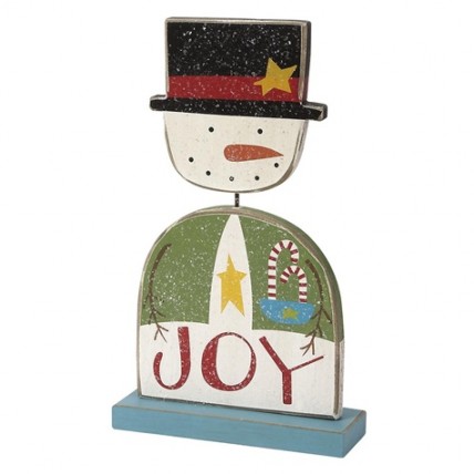 HW4480 - Joy Standing Wood Snowman HW4480 - Joy Standing Wood Snowman
