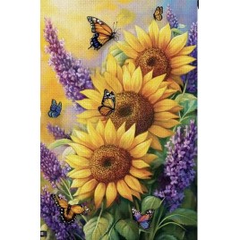 TC11816118 Sunflower Garden with Butterflies – Double-Sided garden flag