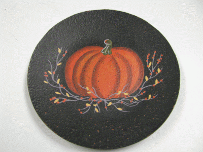 Primitive Wood Plate NEW-7 Pumpkin Plate Primitive Wood Plate NEW-7 Pumpkin Plate