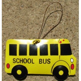 or365 School Bus Metal Ornament 