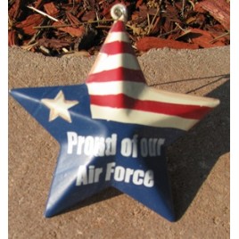 OR226 - Proud Air Force - Metal Star  OR226 - Proud Air Force - Metal Star