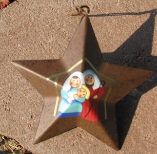  OR232 - metal star - manger scene