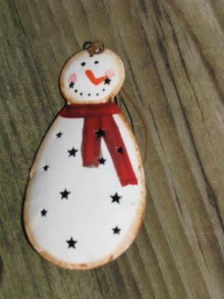 Metal Christmas Ornament OR-303 Snowman Metal Christmas Ornament OR-303 Snowman