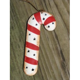  OR307-Candy Cane  tin punched ornament 