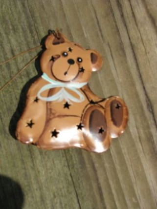 Christmas Ornament OR314 - 3DPunched Teddy Bear 