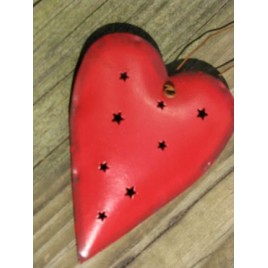 OR316 - Red Heart tin punch ornament 