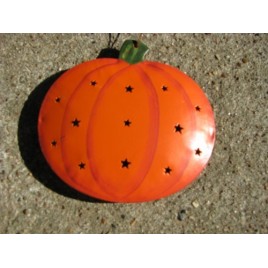 Fall Decor OR-325 Pumpkin Metal Christmas Ornament