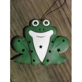  Christmas Ornament OR-327 Frog  Tin