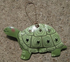 or356 Turtle Metal Ornament 