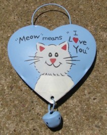 OR370 - Meow Means I love You Metal Ornament 