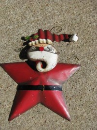 OR-606 Santa Star Metal Christmas Ornament 