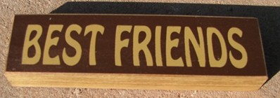 pb6122R - Best Friends wood block 