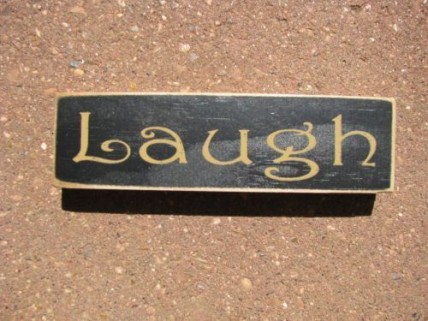 Primitive Wood Block pbw927B - Laugh Primitive Wood Block pbw927B - Laugh