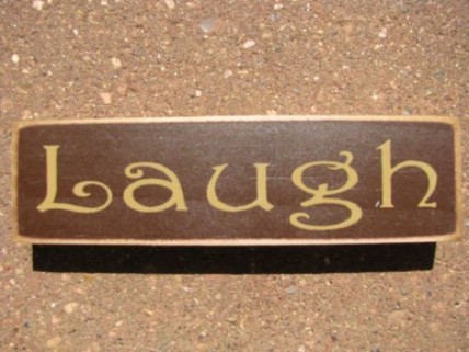Primitive Wood Block pbw927R - Laugh Primitive Wood Block pbw927R - Laugh