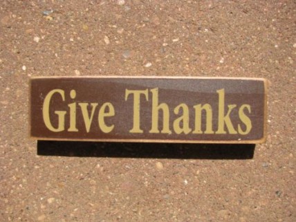 PBW960R - Give Thanks wood block 