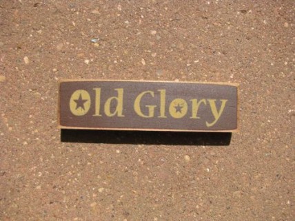 PBW961R - Old Glory wood block PBW961R - Old Glory wood block