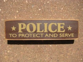 PBW989R Police Protect & Serve Wood Block 