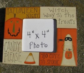  Halloween Night Photo Frame Wood RW-8547