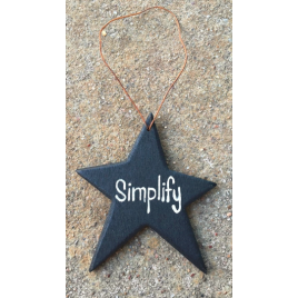 Christmas Ornament Black Simplify Star 
