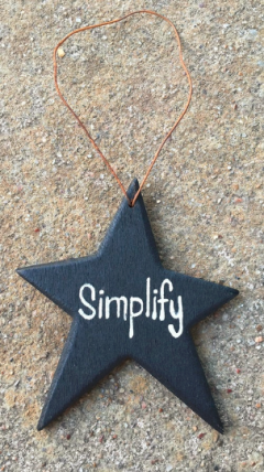 Christmas Ornament Black Simplify Star 