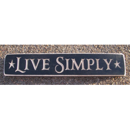 Primitive Engraved Wood Block Live Simply  