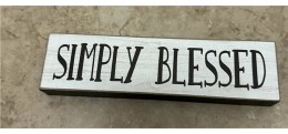 06-263-TAN Simply Blessed mini wood block