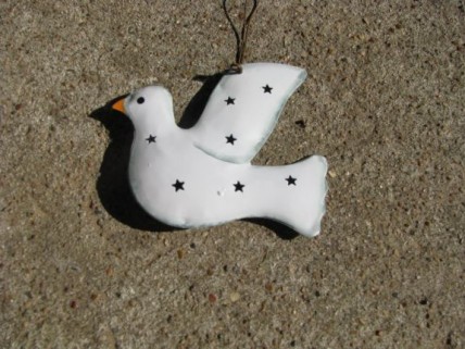OR335- Dove tin punched ornament OR335- Dove tin punched ornament
