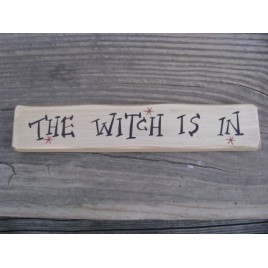 M9030TWII-The Witch Is In wood block  M9030TWII-The Witch Is In wood block