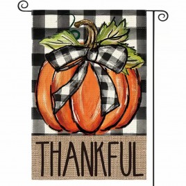 FQ2545716 Autumn Thankful pumpkin Garden Flag Double-Sided Pumpkin